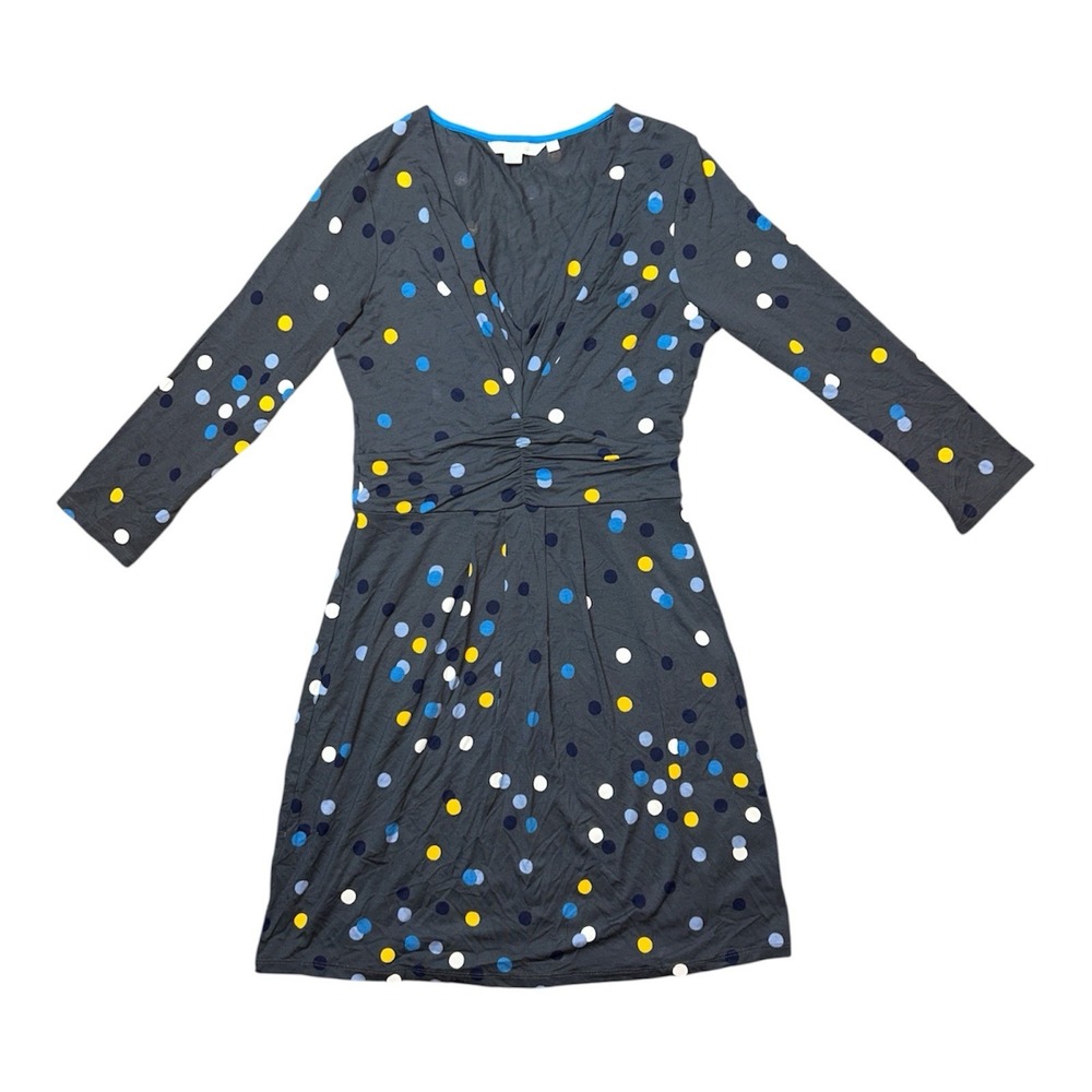 Boden Sheath Midi Dress Women Size 4 Tencel Modern‎ Polka Dot Date Night Work